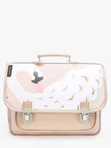 Boekentas 2 Compartimenten Caramel et cie Roze boheme FI